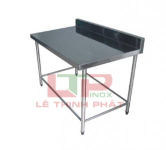 BÀN INOX 1 TẦNG CÓ GÁY