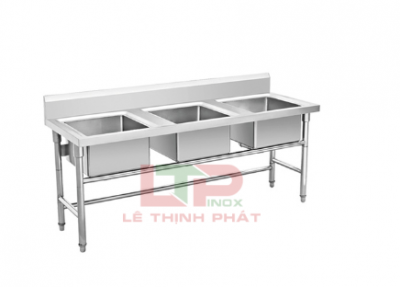 CHẬU RỬA INOX 3 HỘC