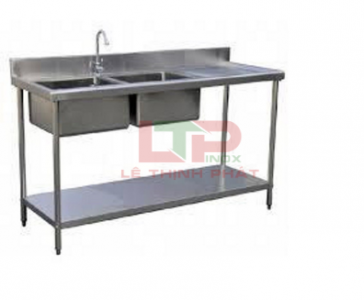 CHẬU RỬA ĐÔI CÓ KỆ DƯỚI