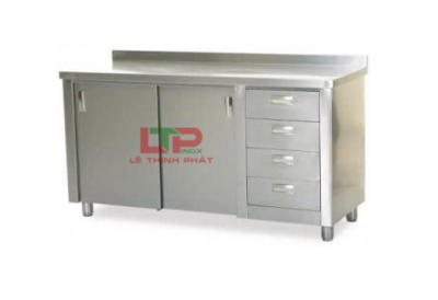 TỦ INOX CỬA MỞ CÓ GÁY
