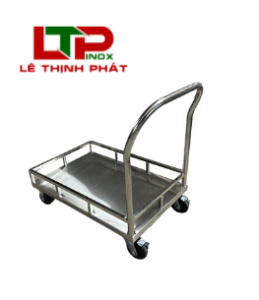 Xe Đẩy Inox 1 Tầng có Lan Can